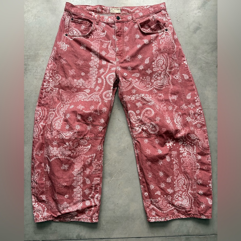 We The Free Good Luck Barrel Jeans Rust Combo - Picture 16 of 16